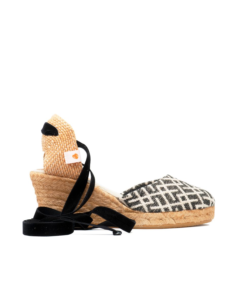 Black low wedge online espadrilles